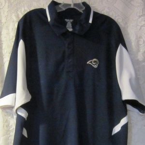 Rams Men's Reebok Polo Shirt Short Sleeve size XL